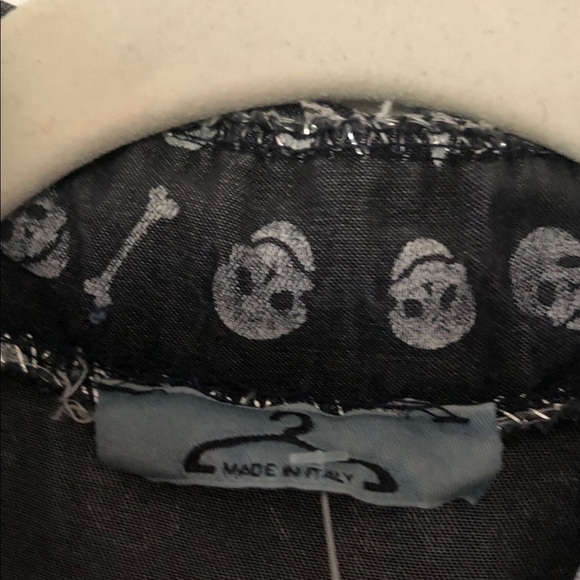 AMO Skull distressed Denim oversized blouse - Picture 10 of 10